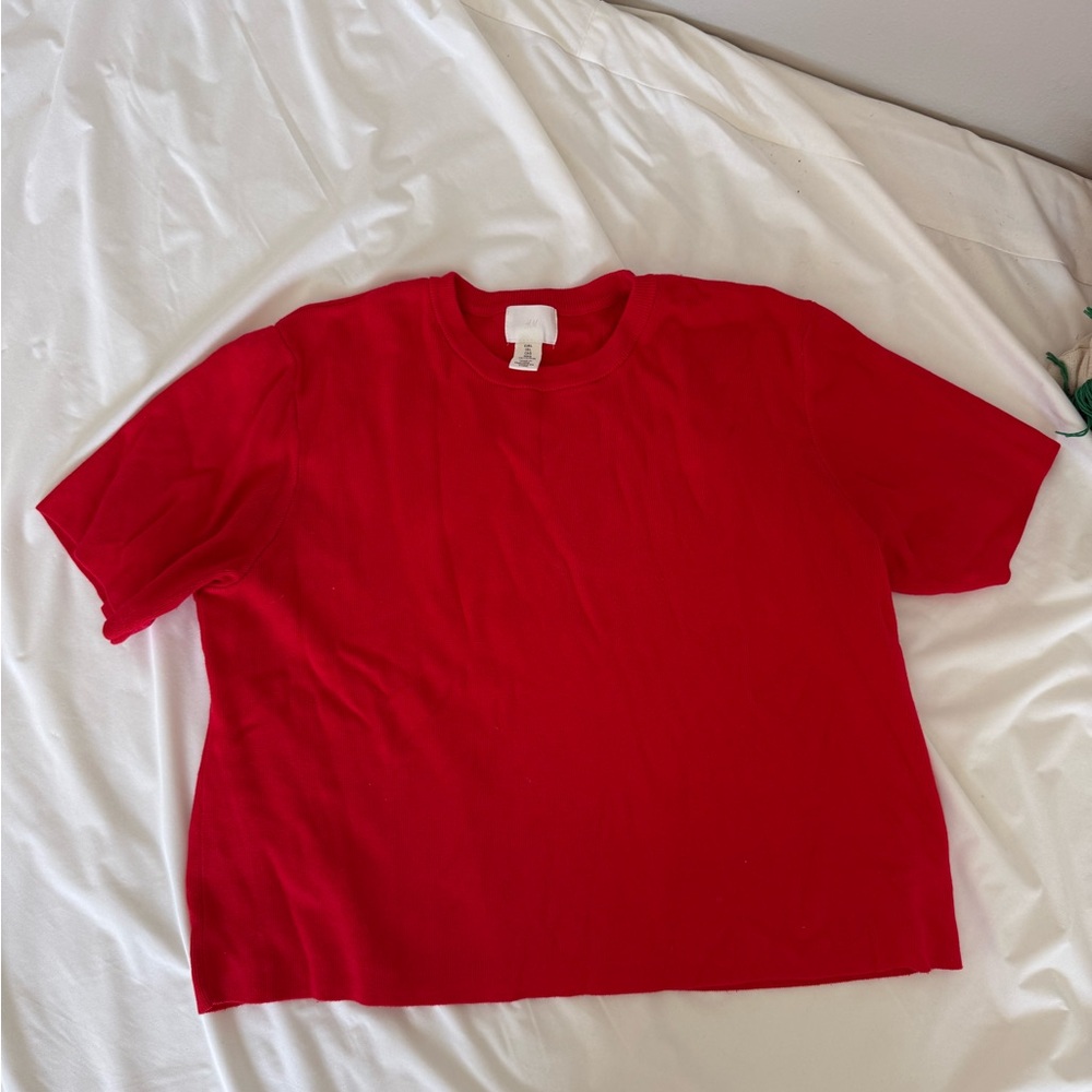 H&M Vibrant Red Knit Top